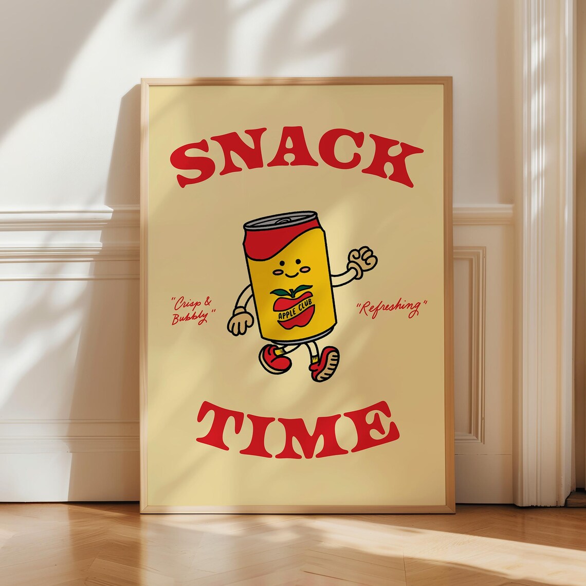 Cute Retro Apple Sidra Kitchen Poster