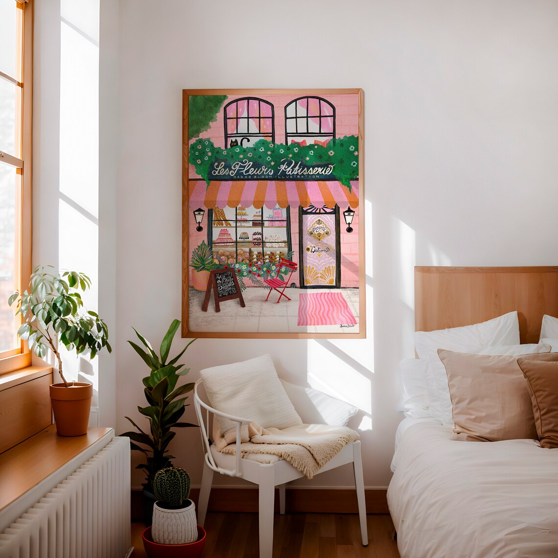 Pink Bakery Poster, Vintage Coffee Cafe Wall Art - Image 3