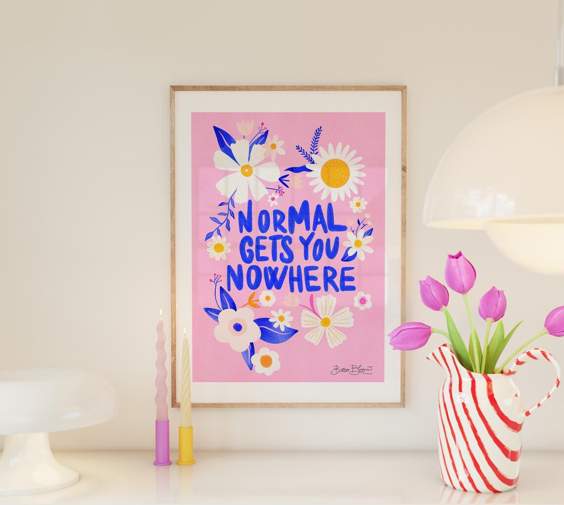 Pink Maximalist Funny Saying Quote Art Print