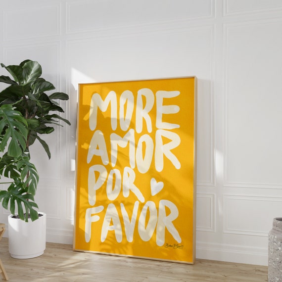 Maximalist Amor Por Favor Sunshine Wall Art Print
