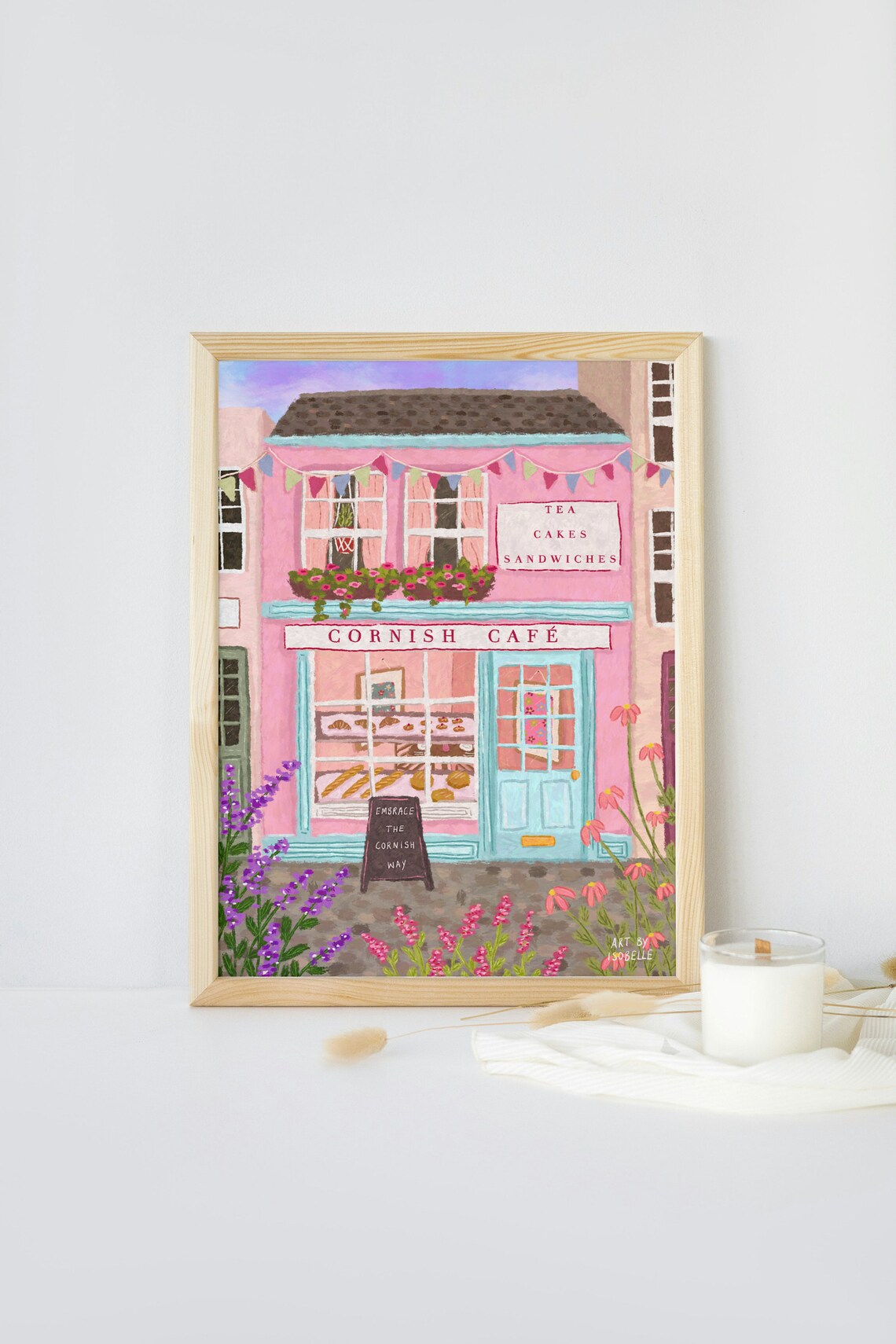Cornwall Travel Poster, Housewarming Gift