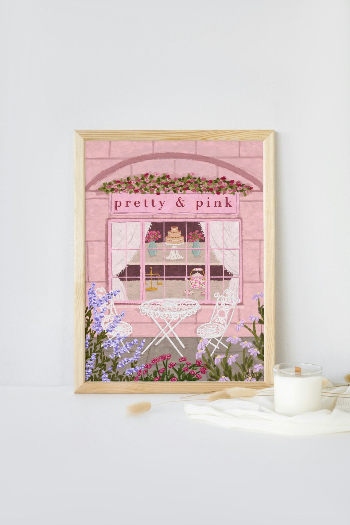 Pretty Pink Café Coffee Shop, Kitchen Wall Art