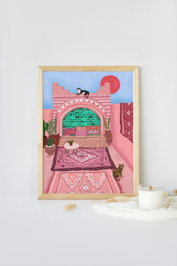 Moroccan Coutyard Travel Poster