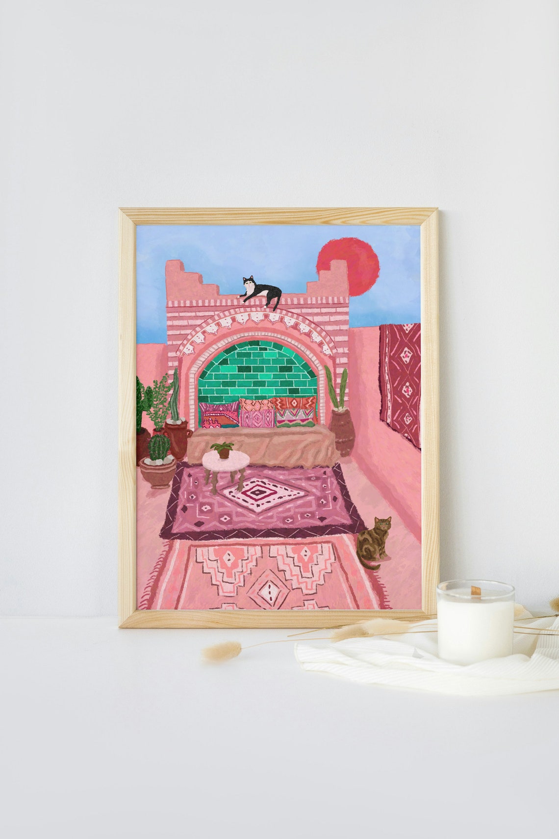Moroccan Coutyard Travel Poster