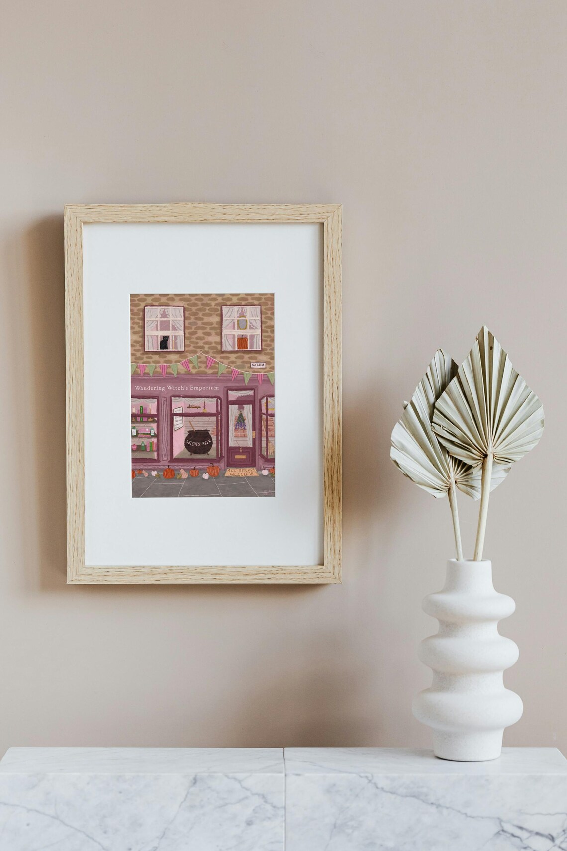 Salem Massachusetts Witch Shop, Halloween Art Print - Image 7