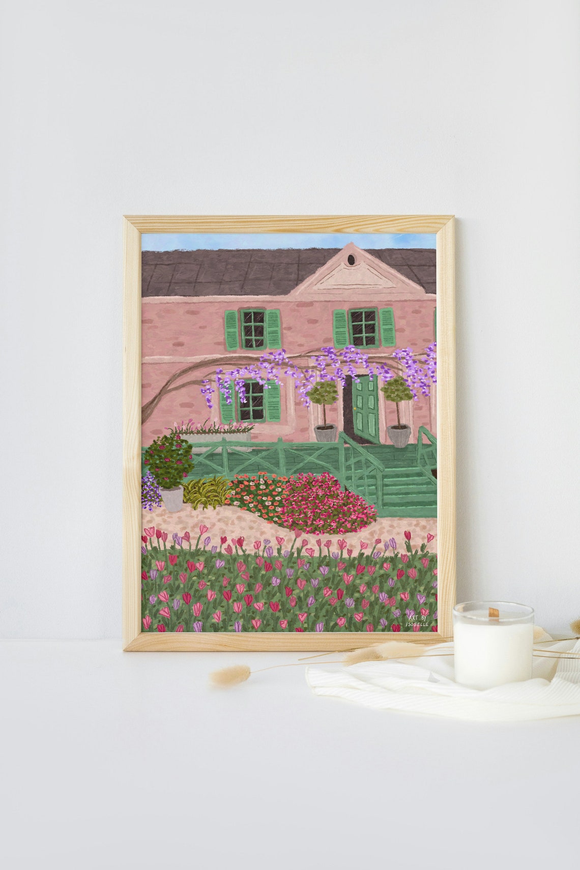 Claude Monet Retro Travel Poster