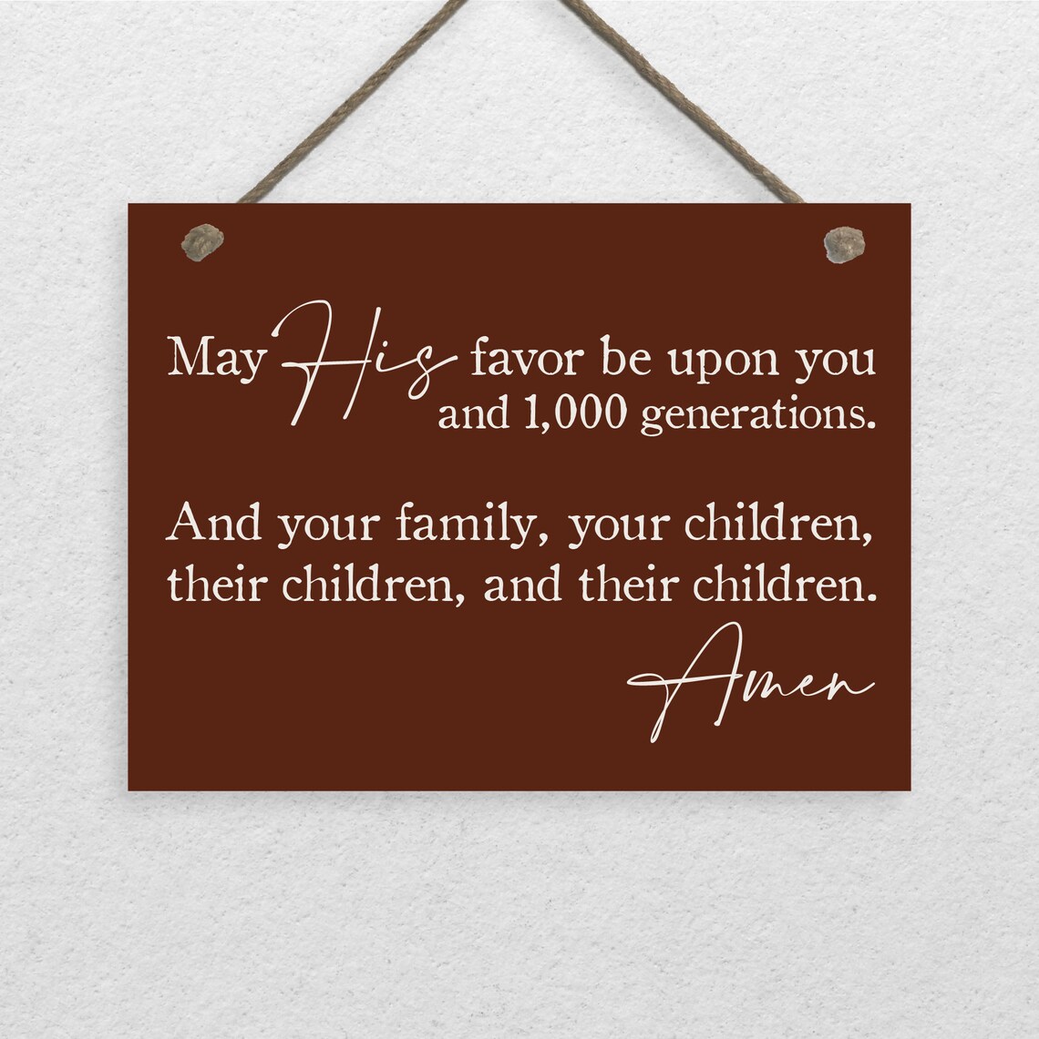 May His Favor Be Upon You 1000 Generations Blessing Bible Print - Image 2