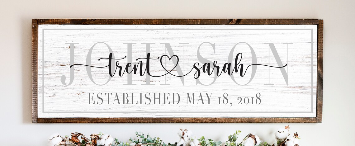 Marriage Sign Above Bed Wall Art Print, Wedding Gift - Image 3