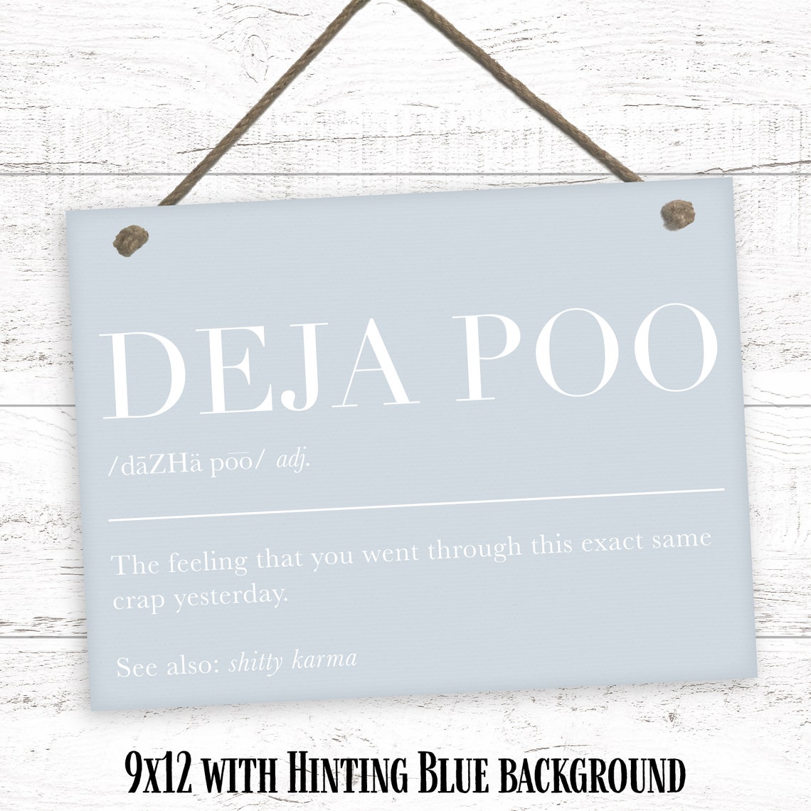 Deja Poo Definition Funny Dictionary Style Bathroom Wall Art - Image 2
