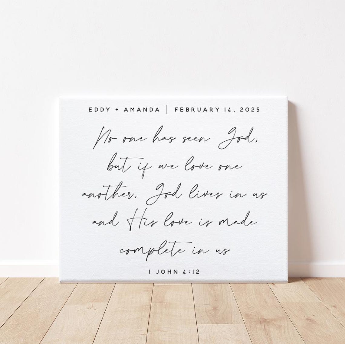 Your Custom Bible Verse Framed Unframed File Options Available Valentines Day Gift Couples Decor Gifts For Her - Image 3