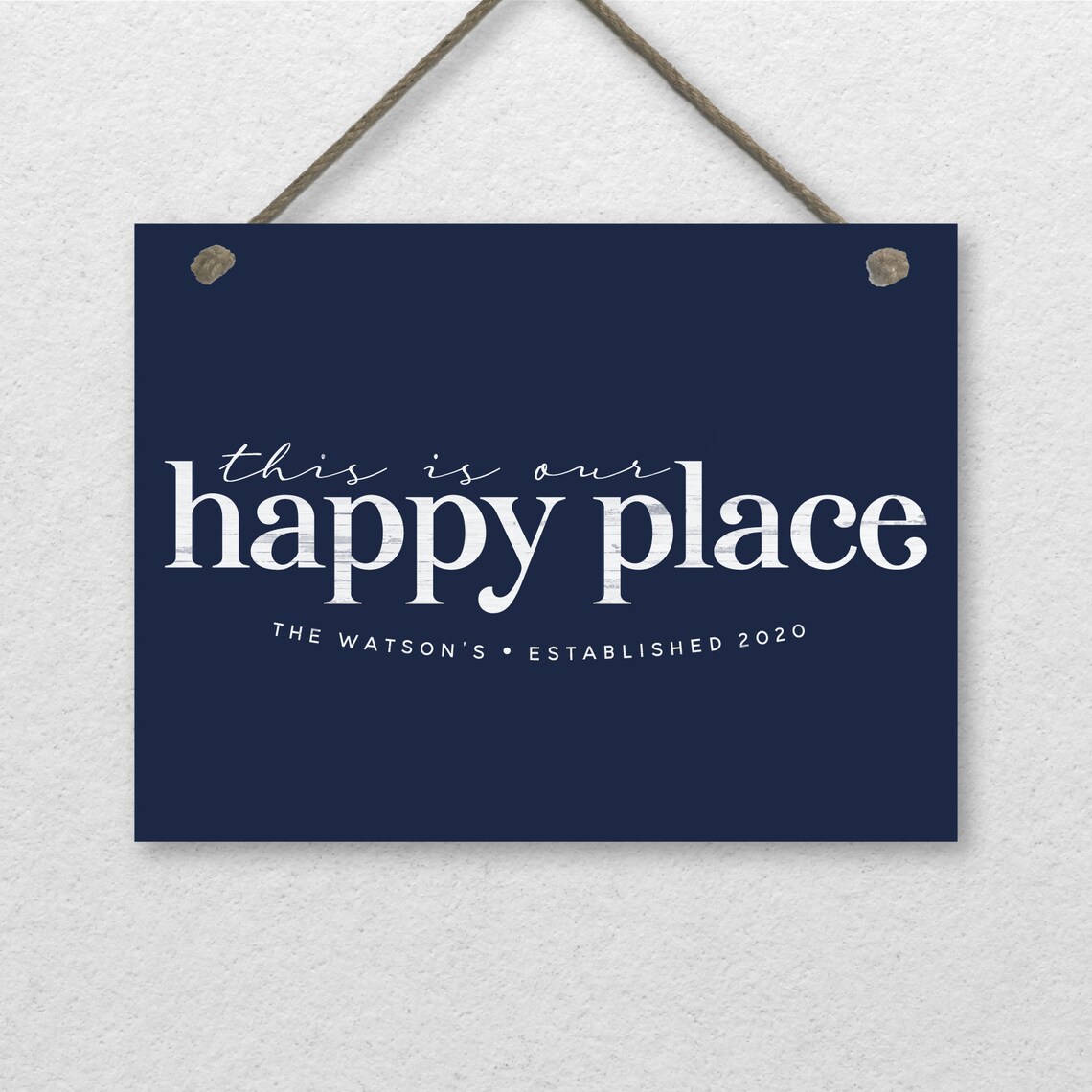 This Is Our Happy Place Custom Family Name Wall Sign Decor Poster - Image 2