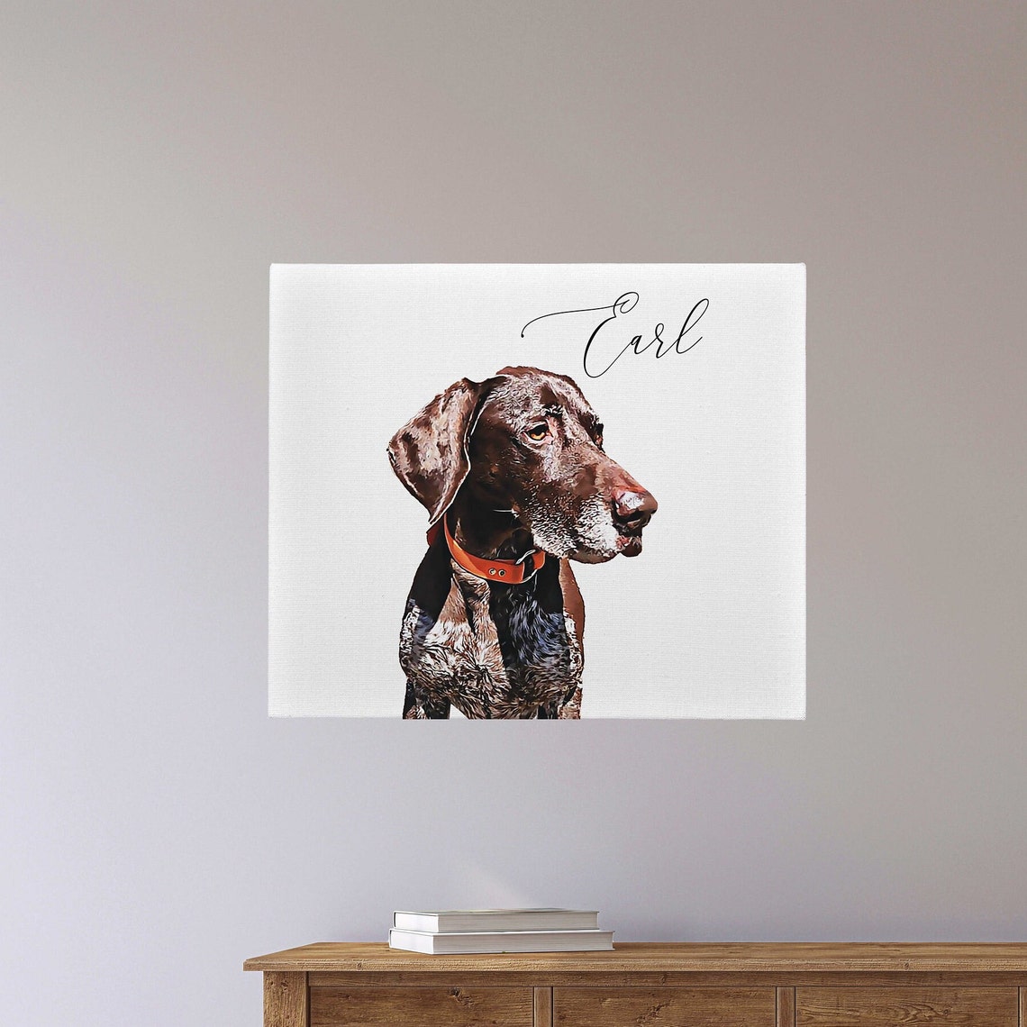 Birdie Custom Pet Portrait Print German Shorthaired Pointer Art - Image 2