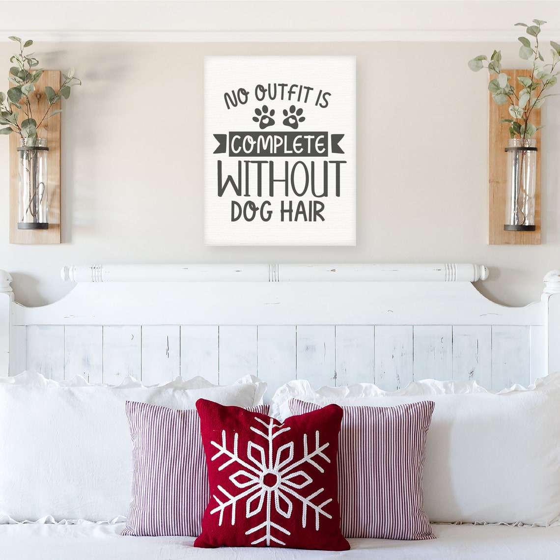 No Outfit Is Complete Without Dog Hair Funny Pet Lover Poster - Image 3