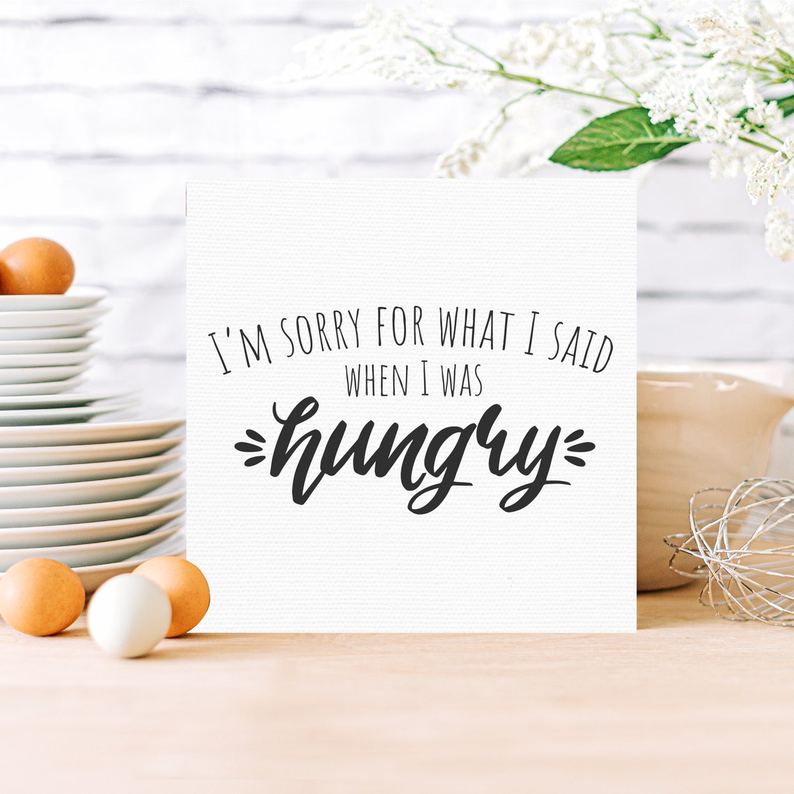 I'm Sorry for What I Said When I Was Hungry Funny Kitchen Print - Image 3