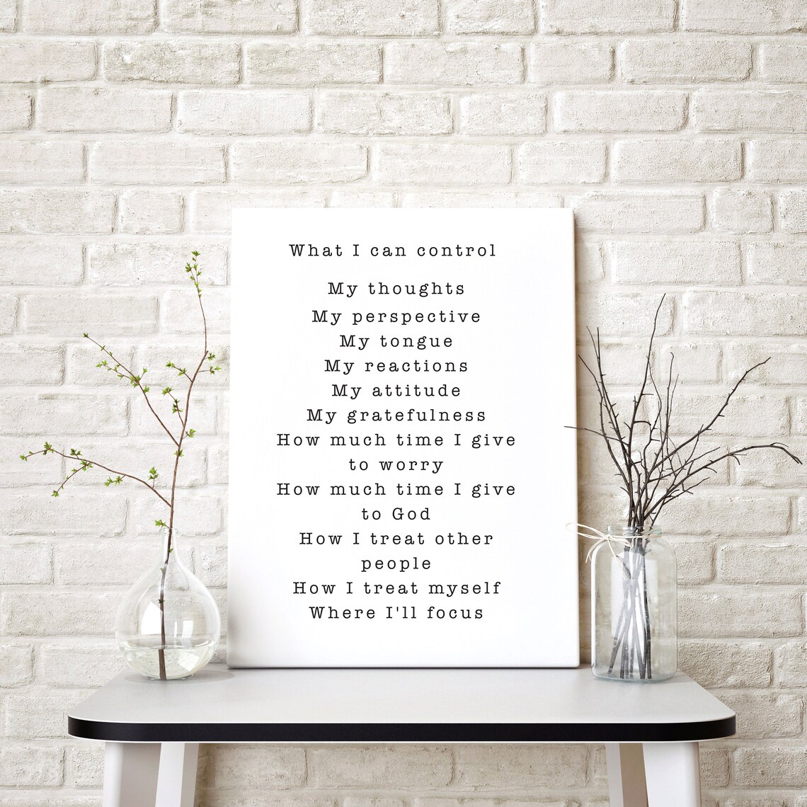 What I Can Control Inspirational Office Art Print - Image 3