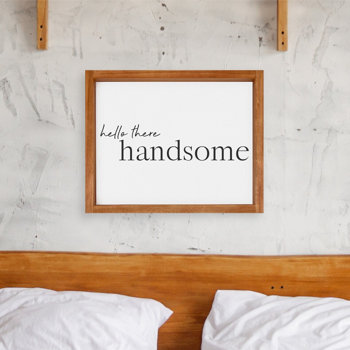 Hello There Handsome Bedroom Bathroom Sign Art Print - Image 3
