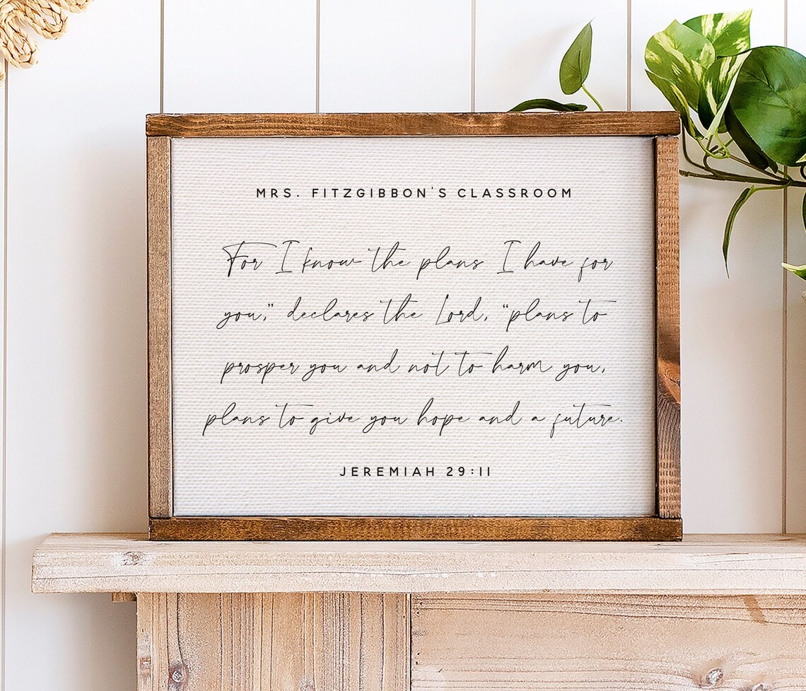 Prayer For Teachers Classroom Gift, Bible Verse