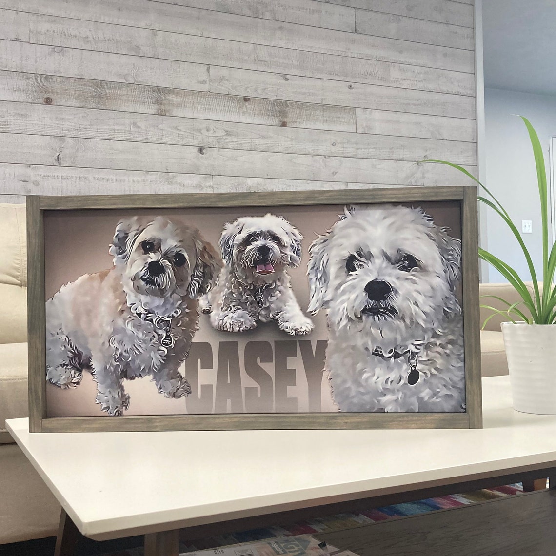Casey Custom Dog Portrait Photo Collage Personalized Pet Poster