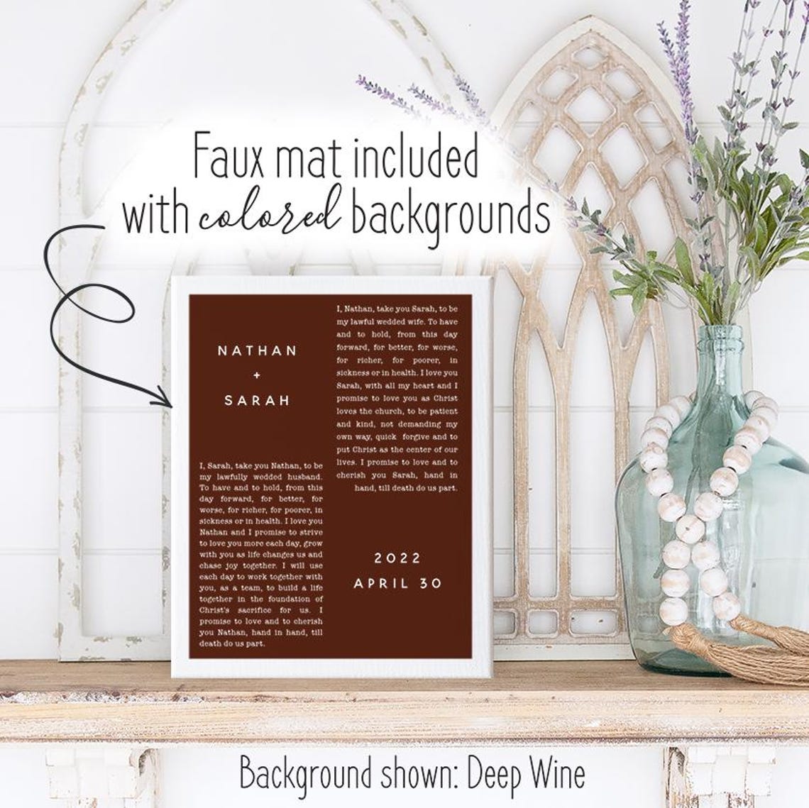 Your Vows Personalized Anniversary Gift - Image 3