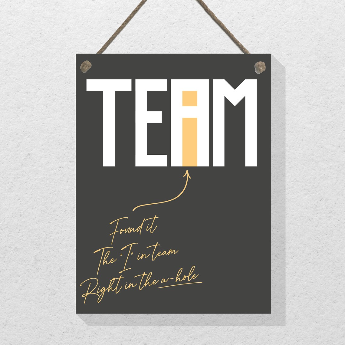 The I In Team Funny Adult Humor Office Wall Decor Sign Poster - Image 2