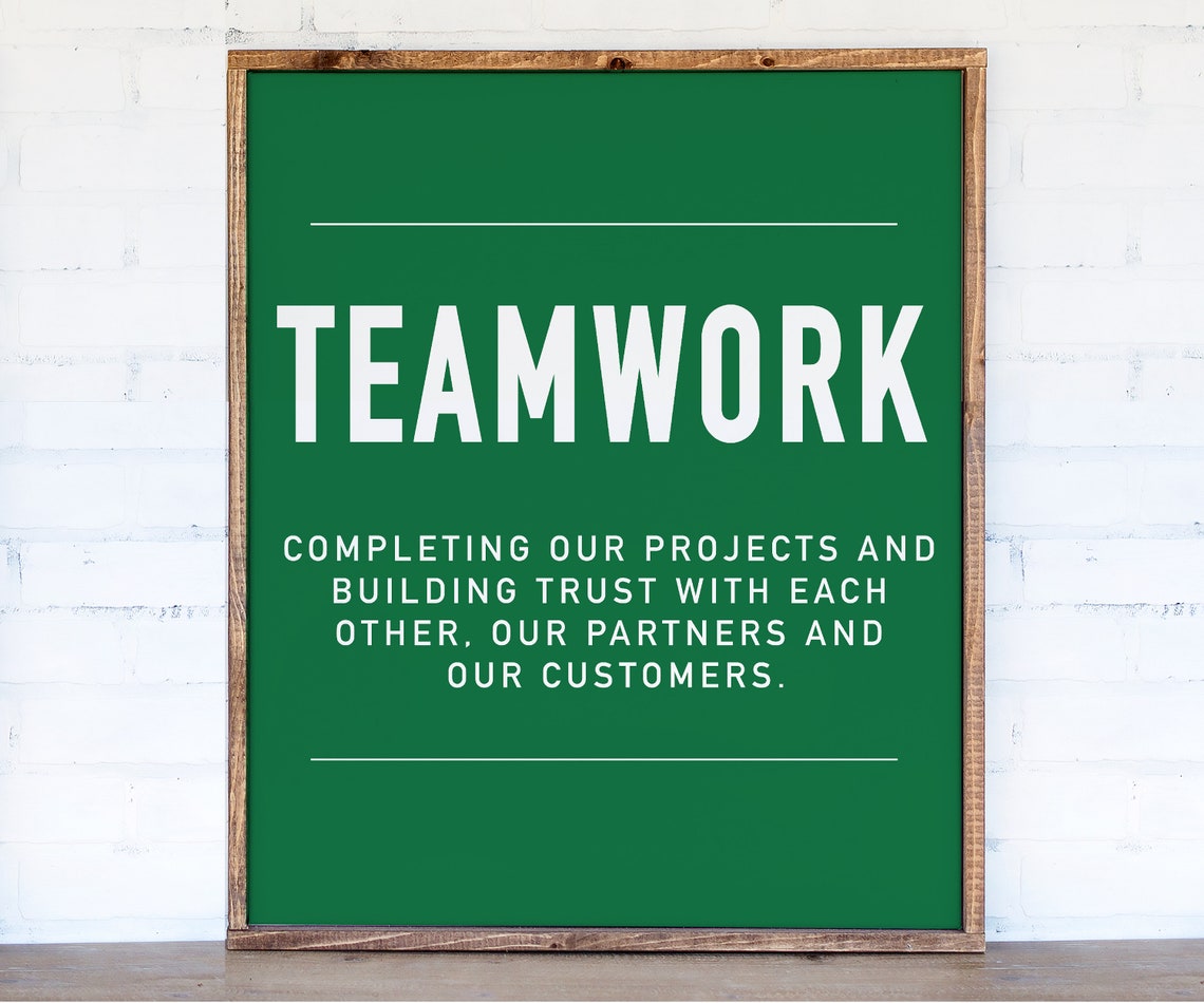 Teamwork Definition Office Decor Inspirational Business Poster - Image 3