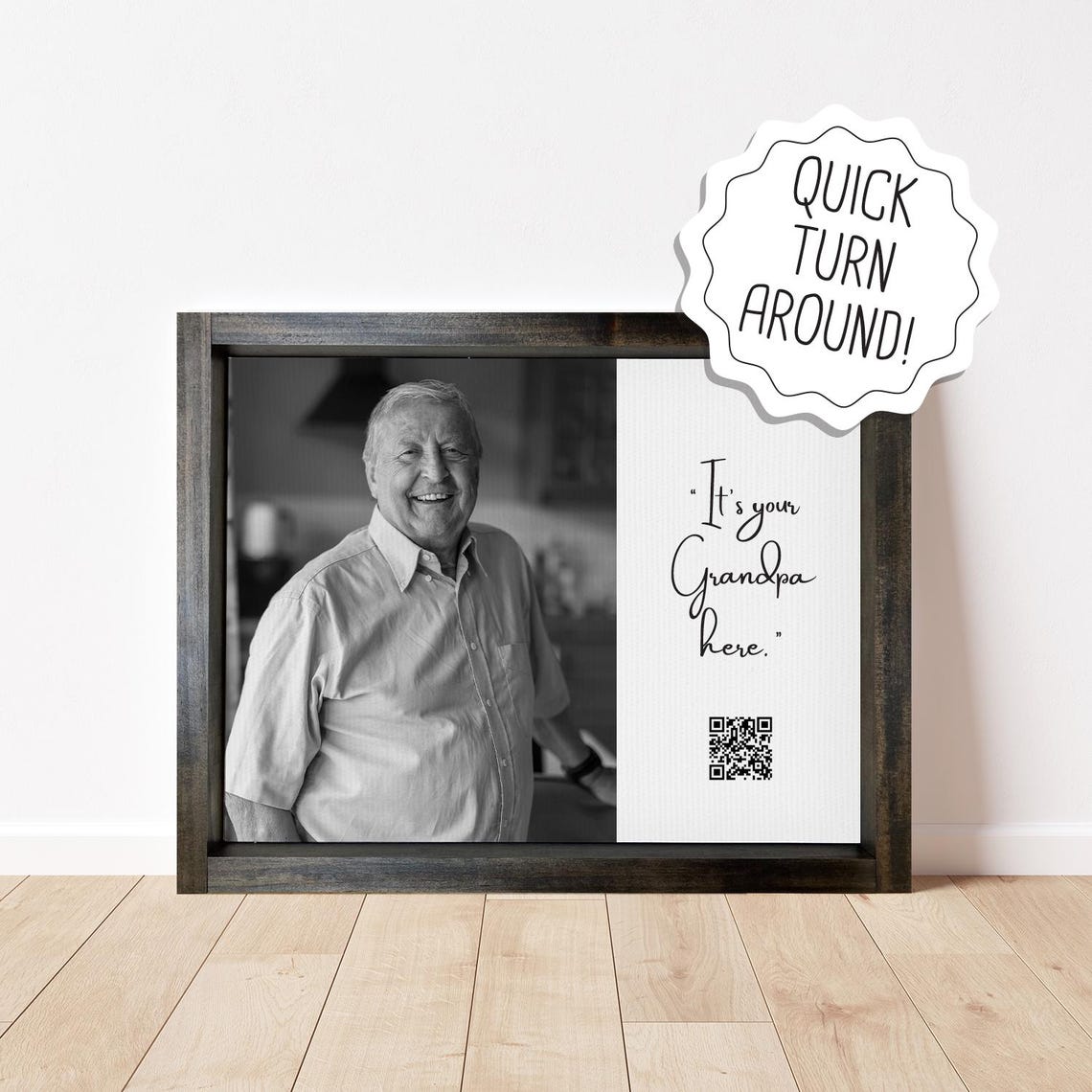 Personalized QR Code Memorial Photo Tribute Remembrance Poster