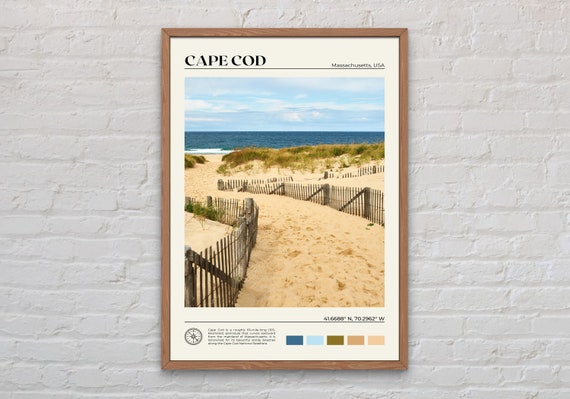 Cape Cod Travel Poster, Massachusetts Photo Print