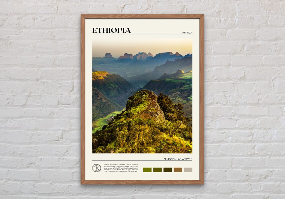 Ethiopia Photo Poster, Africa Wall Art Print