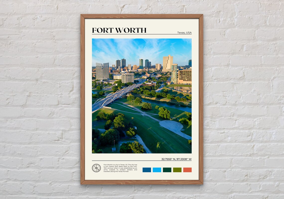 Fort Worth Real Photo Art Print