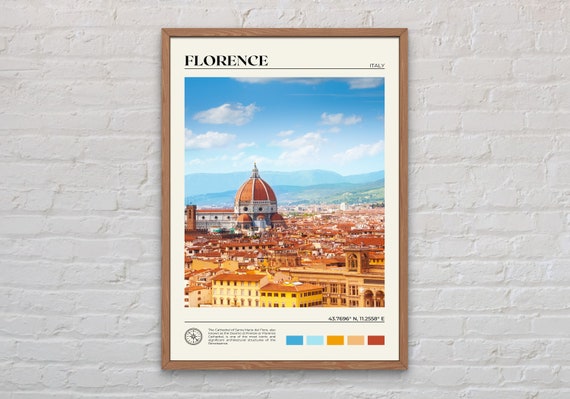 Florence Real Photo Italy Travel Poster