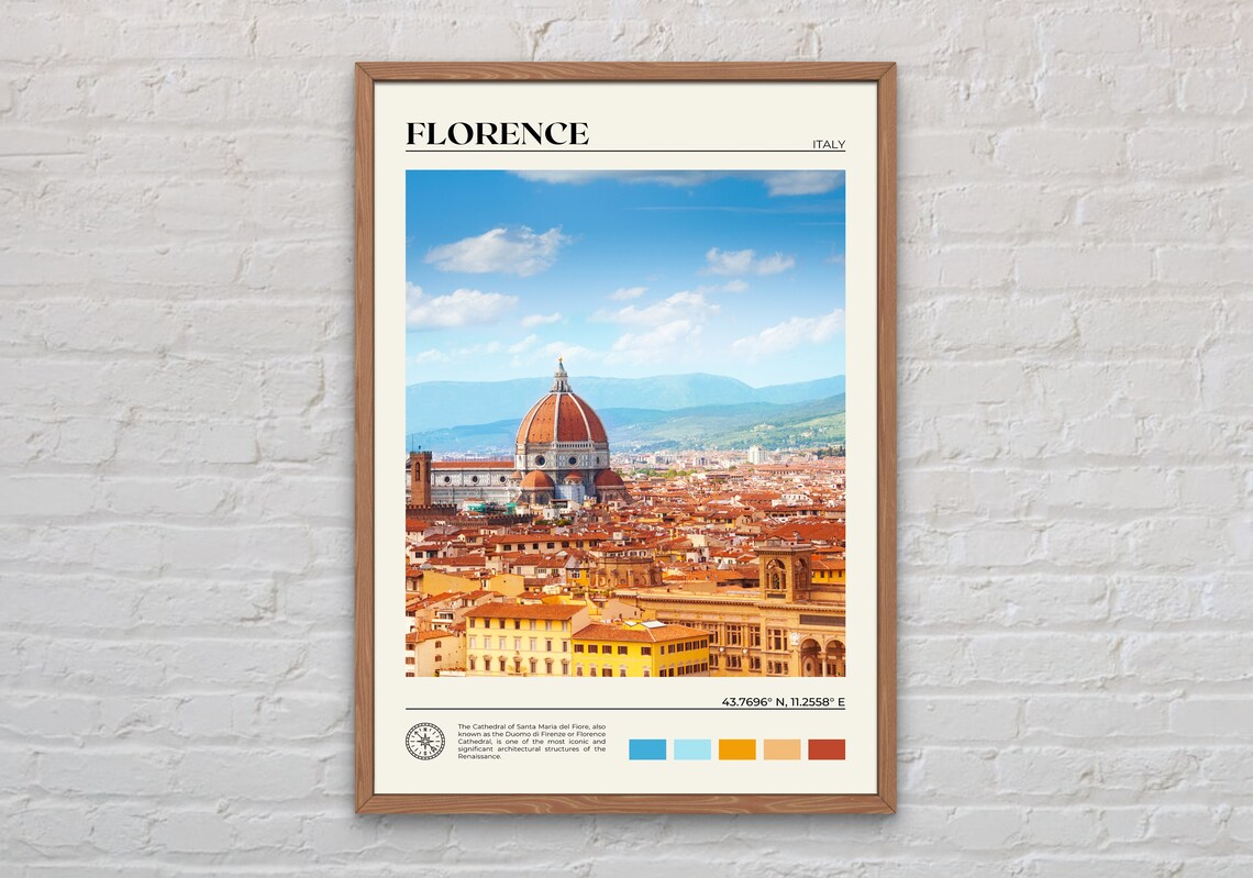 Florence Real Photo Italy Travel Poster