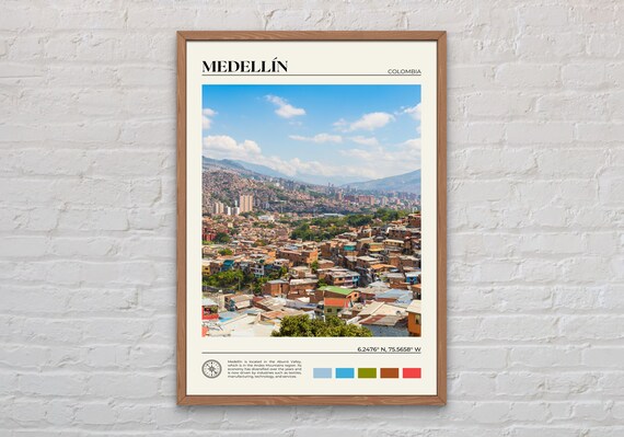 Medellín Photo Art Print, Colombia Travel Poster