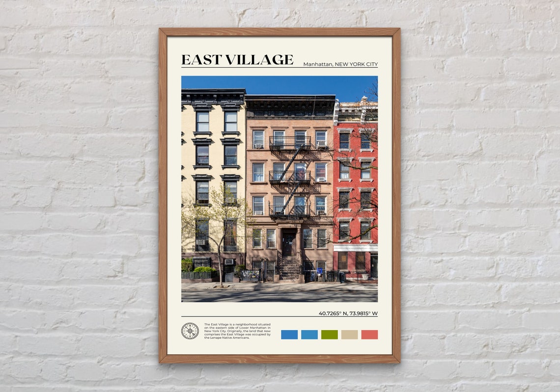 East Village Manhattan New York Tenements Fire Escape Poster