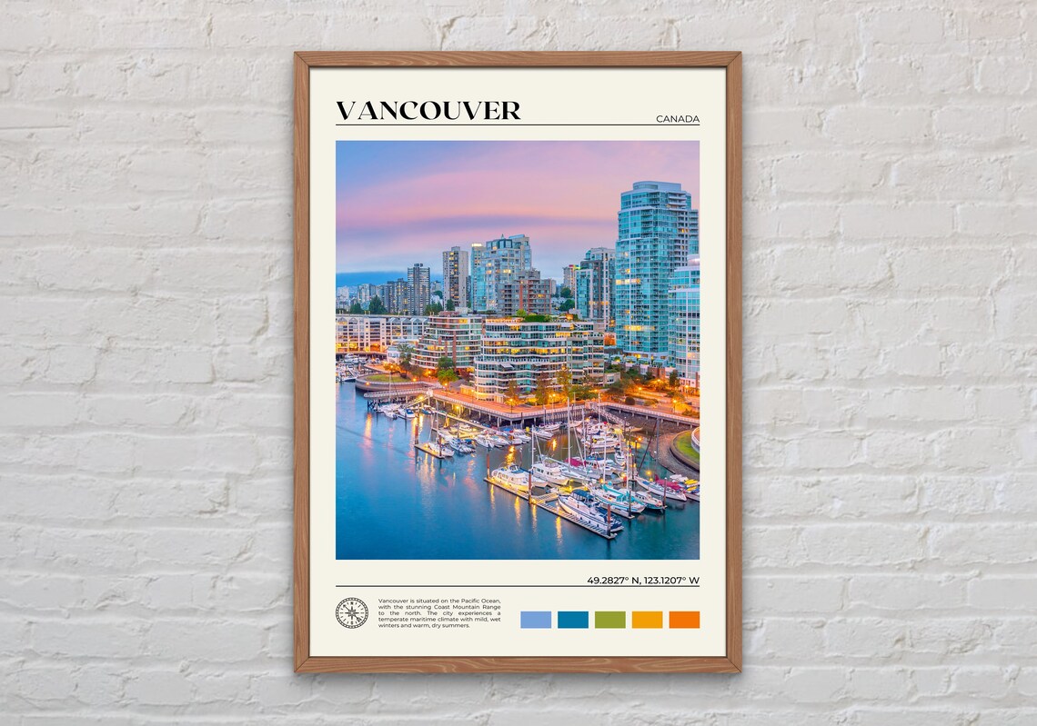 Vancouver Real Photo Travel Poster