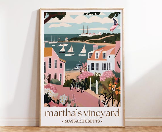 Marthas Vineyard New England Coastal Art Print