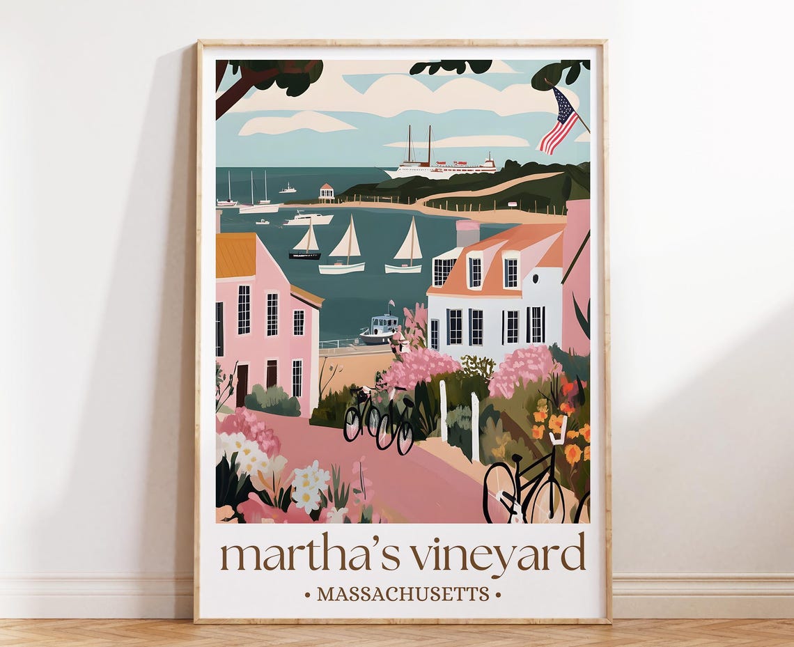 Marthas Vineyard New England Coastal Art Print