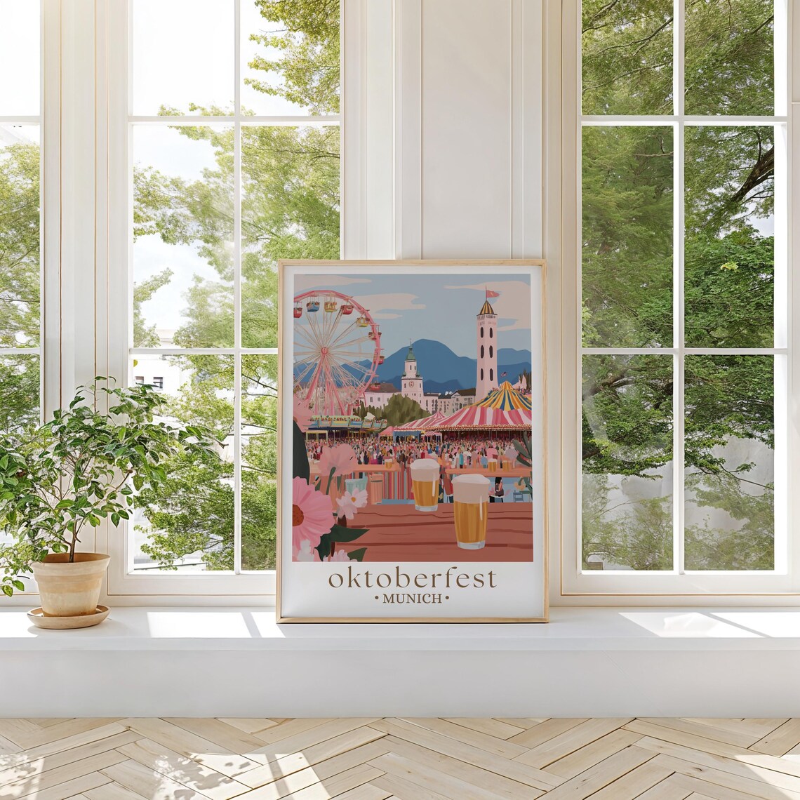 Oktoberfest Travel Poster, German City Art Print - Image 2