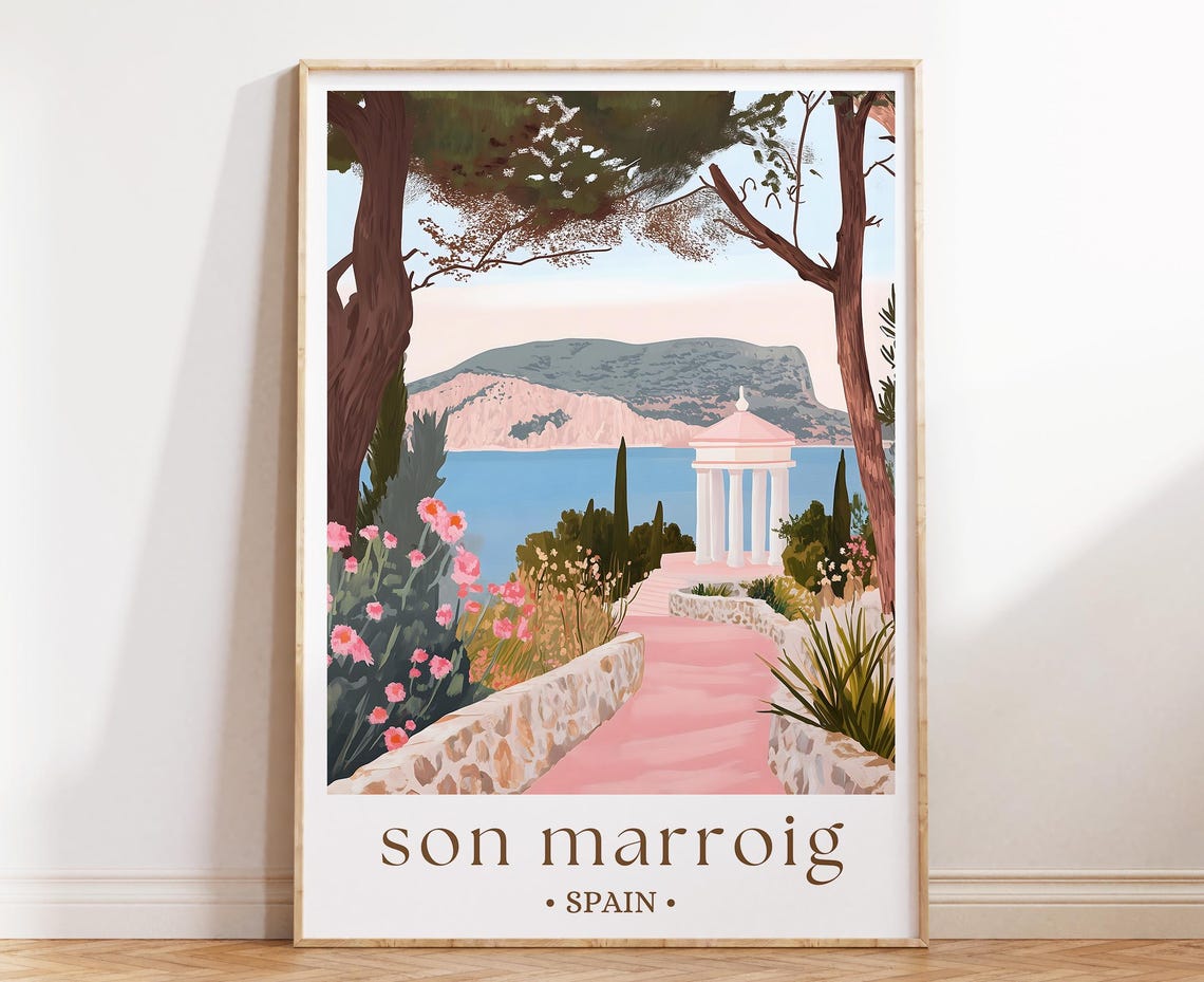 Son Marroig Mallorca Spain Seaside Garden Pavilion View Poster