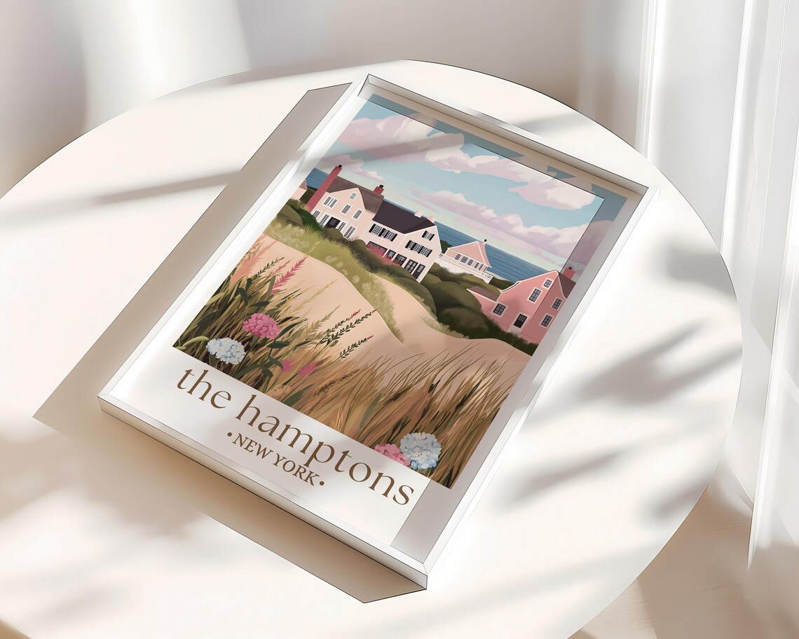 The Hamptons Travel Poster, New York Beach Art Print - Image 3