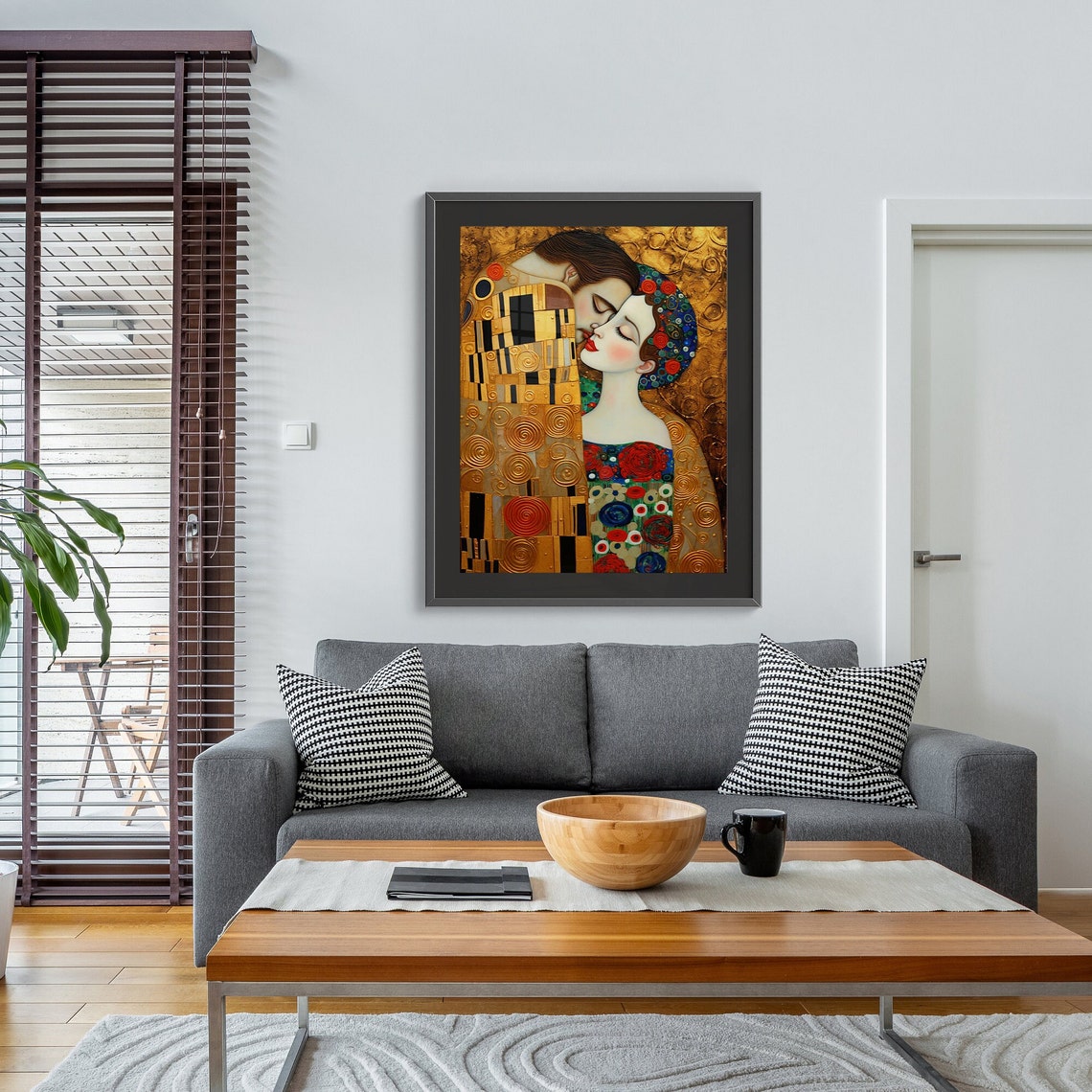 Romantic Connection Arts Modern Wall Decor Klimt Style Art Prints Instant Wall Art - Image 4