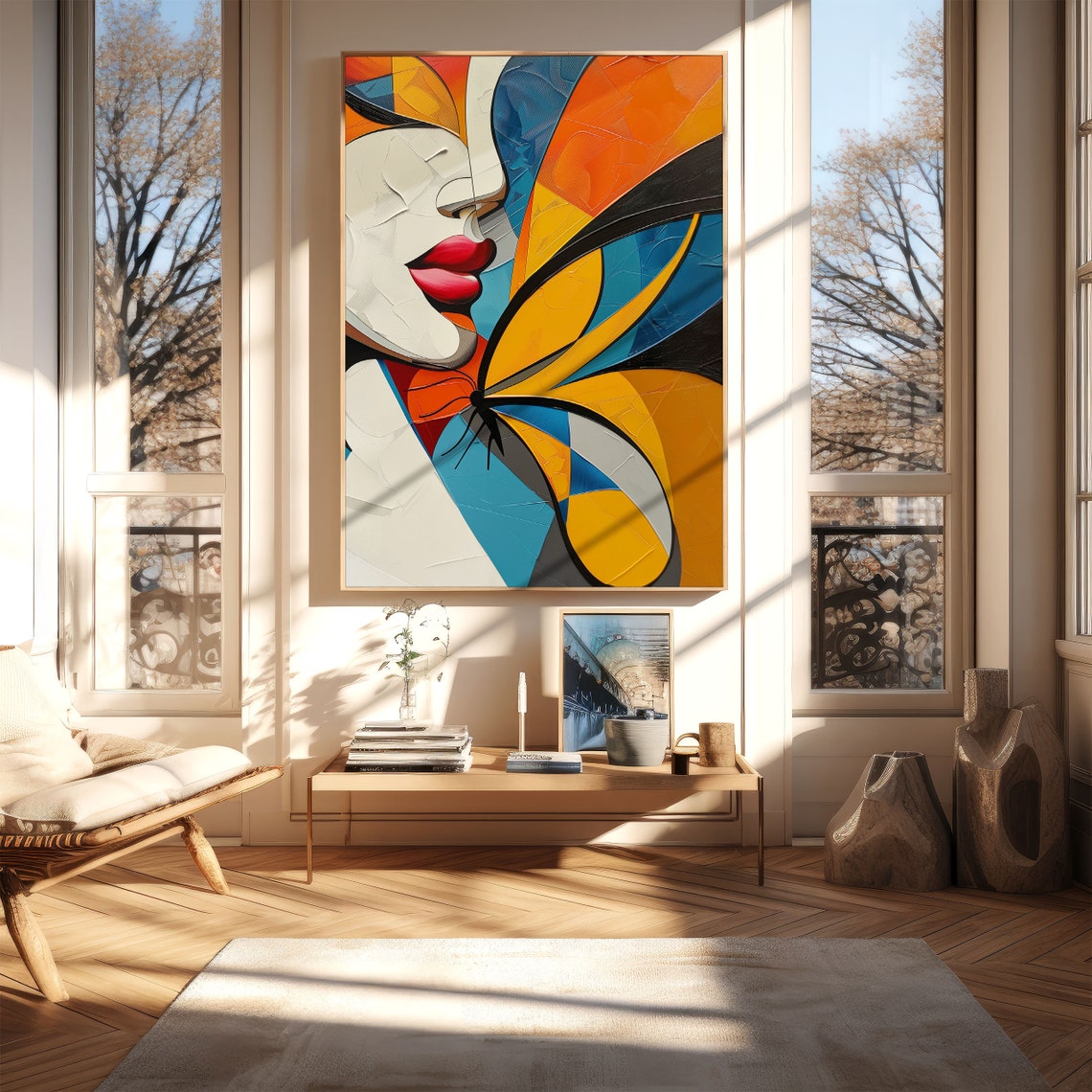 Abstract Butterfly Wall Painting Arts Modern Wall Decor Art Prints Instant Wall Art - Image 3