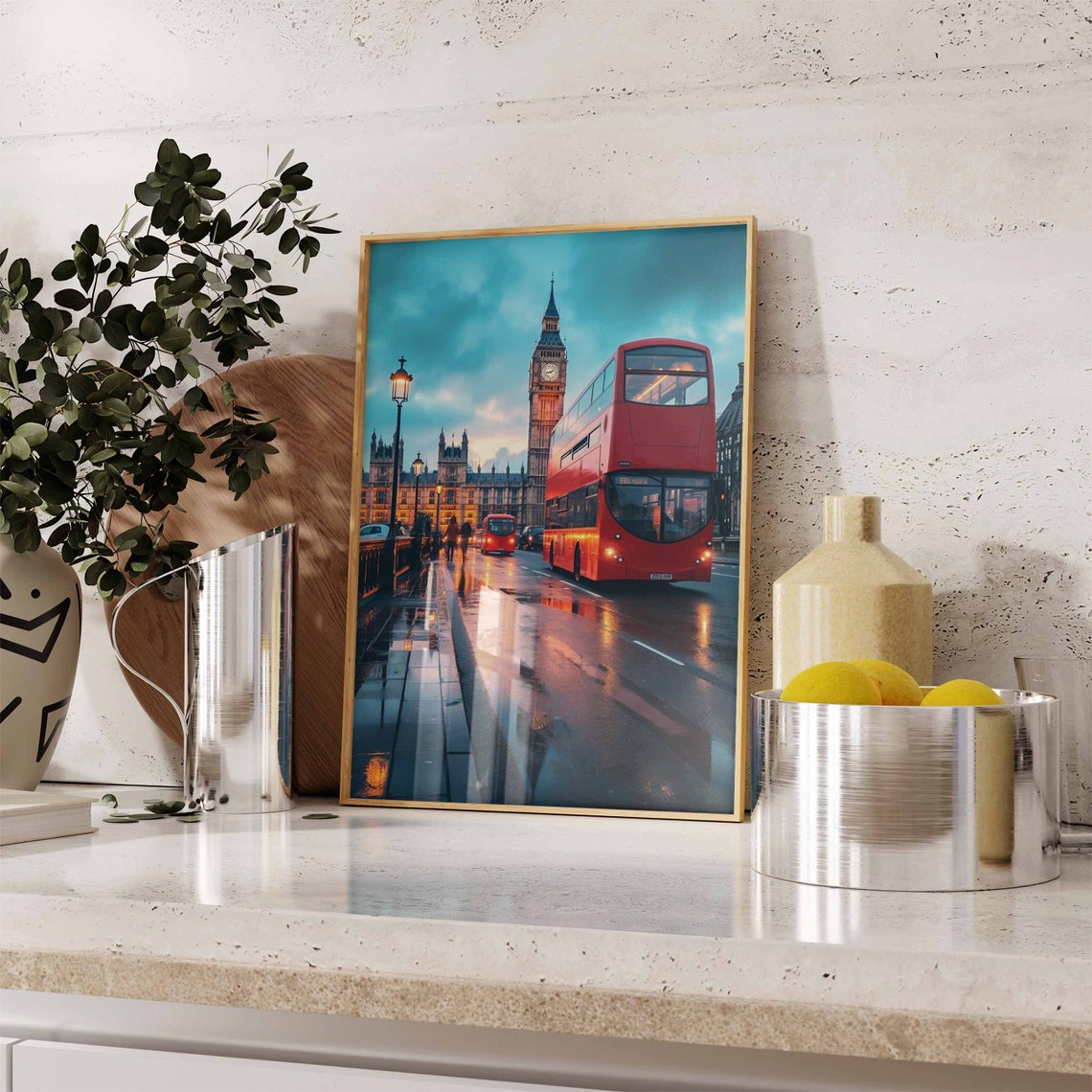 London Travel Poster Vintage Wall Art Tower Of London London Bus Vintage London Print Tower Bridge England Art - Image 2