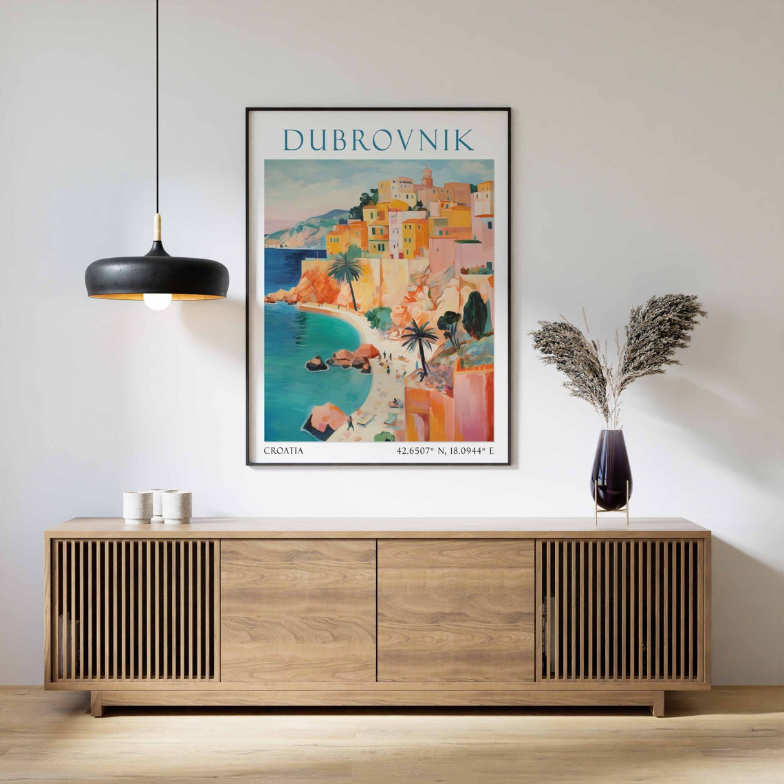 Dubrovnik Travel Print Dubrovnik Travel Poster Croatia Wall Art Mediterranean Travel Decor Dubrovnik Travel Gift Dubrovnik Vacation Art - Image 2