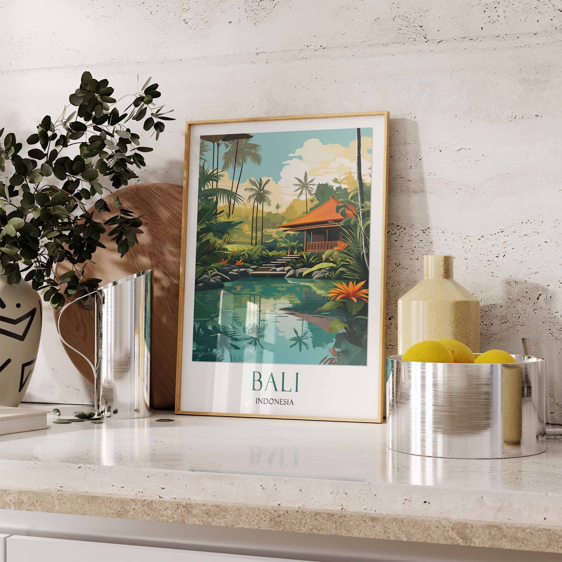 Bali Travel Print Bali Travel Poster Indonesia Wall Art Tropical Paradise Print Bali Beach Art Southeast Asia Travel Decor Travel Gift - Image 3
