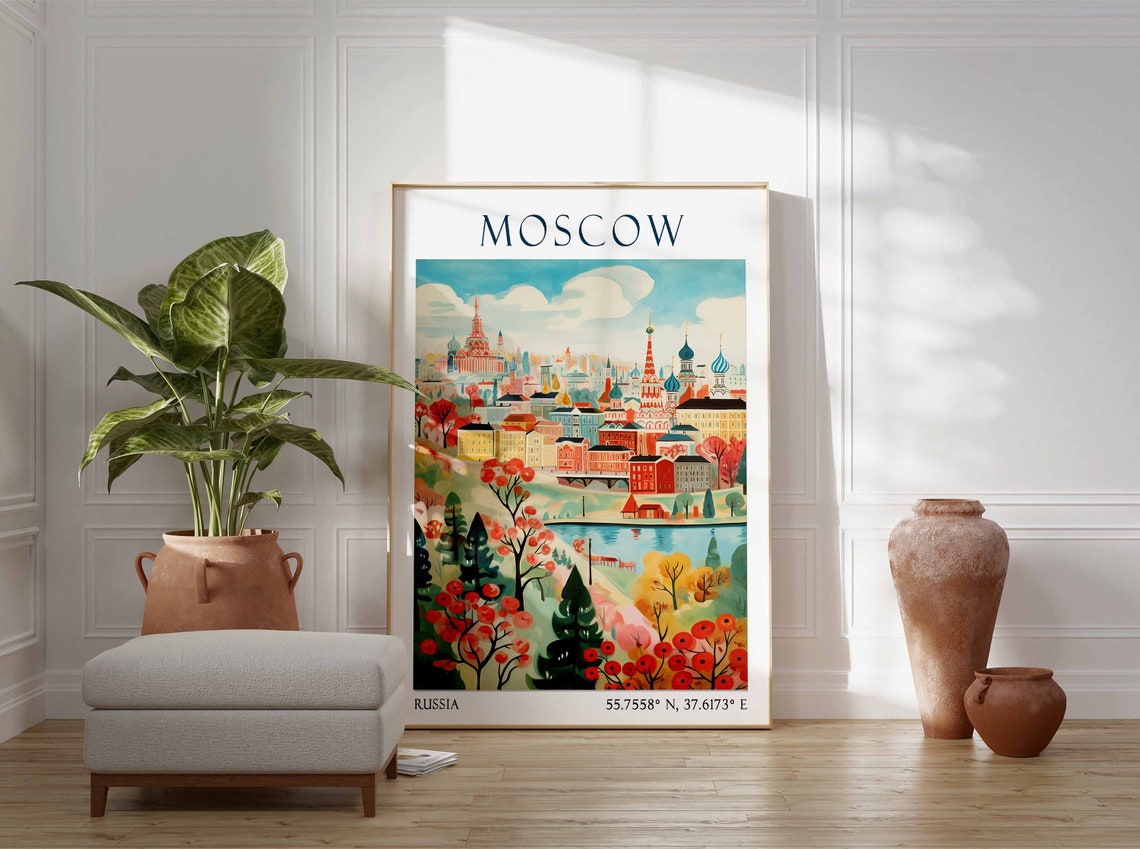 Moscow Travel Poster Moscow Travel Print Moscow Poster Moscow Travel Photo Moscow Wall Art Russia Travel - Image 2