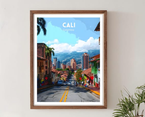 Cali Travel Poster, Colombia City Art Print