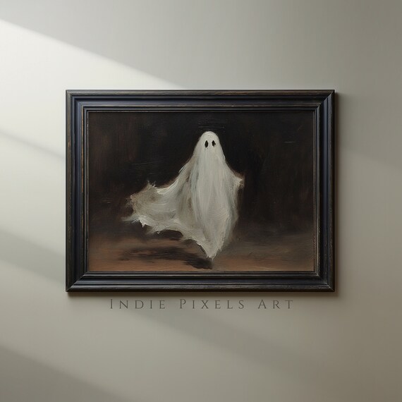 Cute Ghost Halloween Poster, Wall Decor
