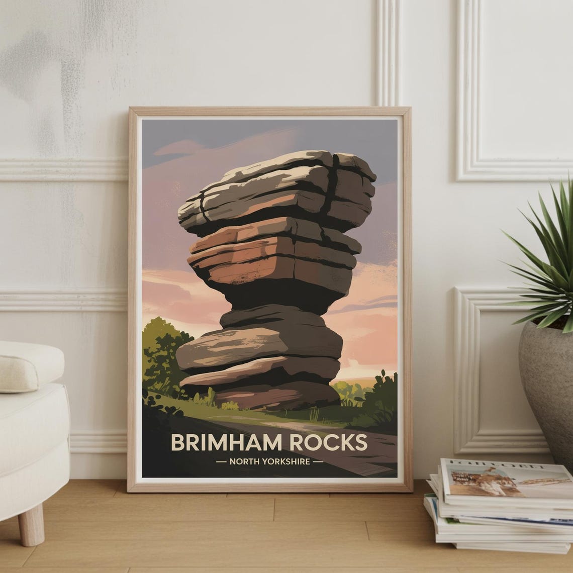 Brimham Rocks North Yorkshire Balancing Stones Travel Poster