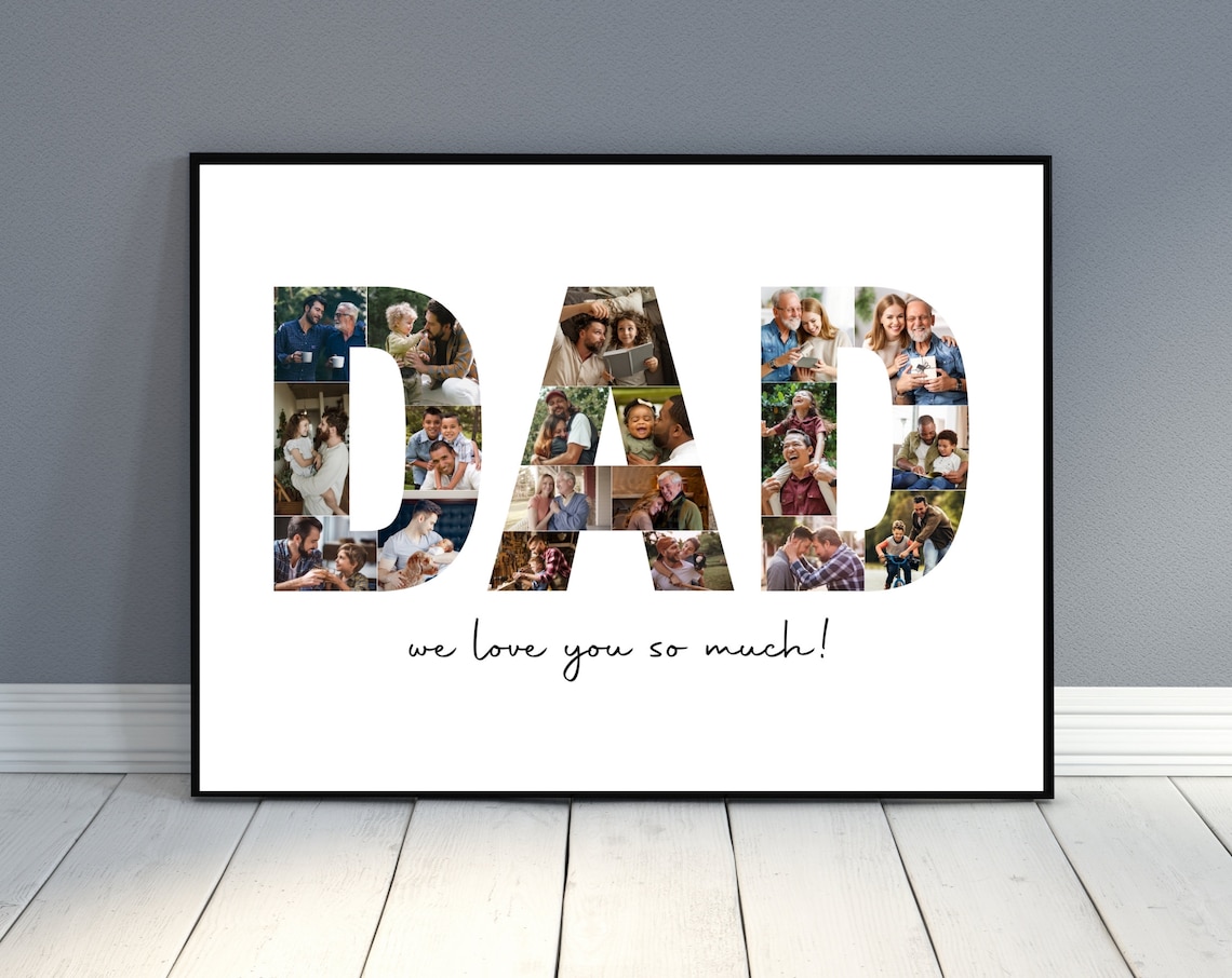 Dad Photo Collage, Fathers Day Gift Poster Print - Image 5