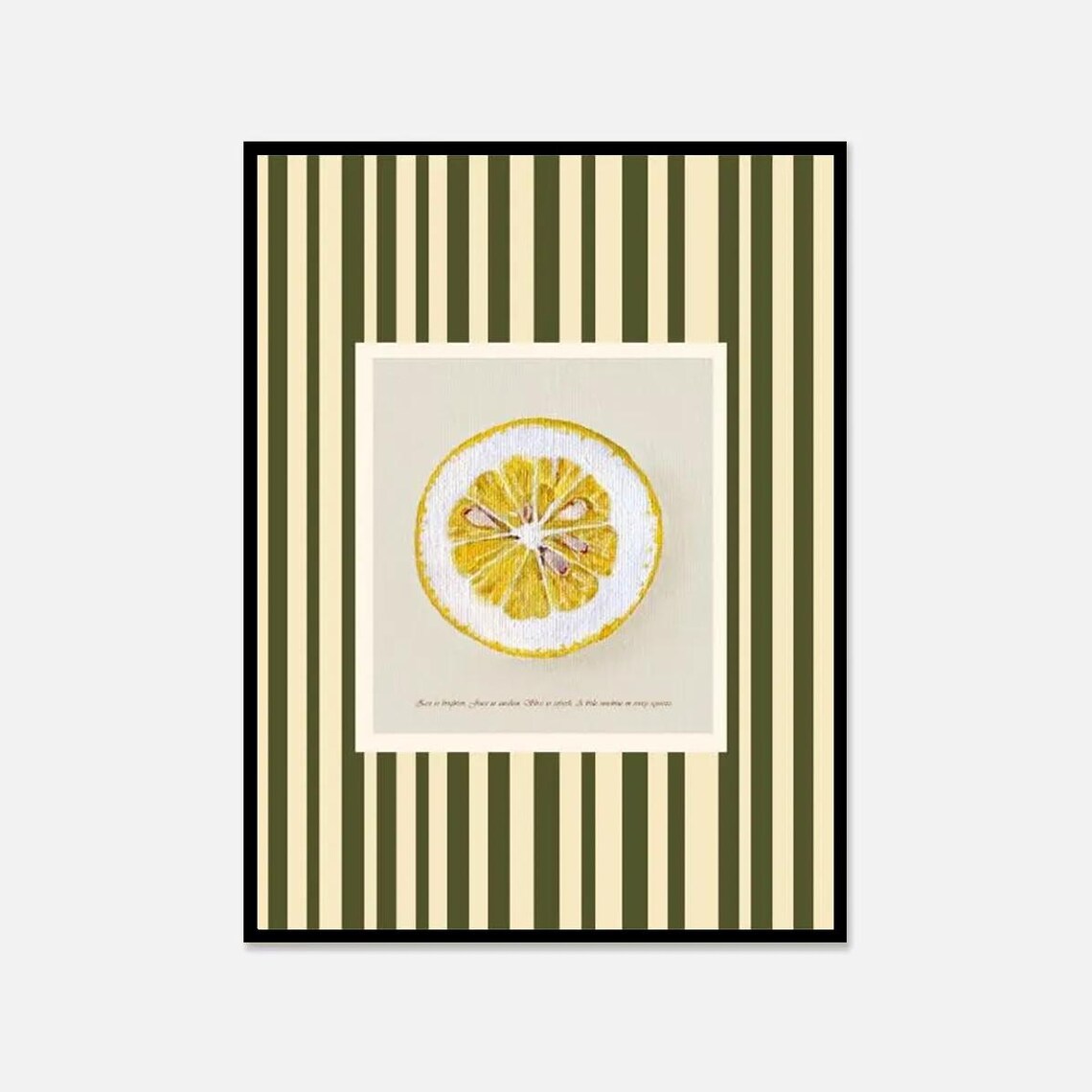 Artistic Lemon Painting, Kitchen Farmhouse Decor